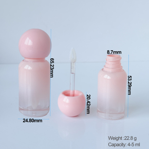 Emballage promotionnel OEM à bas prix pour brillant à lèvres avec bouchon à vis, <span class=keywords><strong>tube</strong></span> de brillant à lèvres avec applicateur pinceau pour soins de la peau et fard à joues - Product Image 6