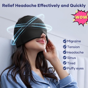 Chapeau de compression pour soulager les maux de tête et les migraines, avec gel rafraîchissant, bandeau de glace pour la tête entière, bonnet froid, thérapie par compresse <span class=keywords><strong>chaude</strong></span>/froide - Product Image 3