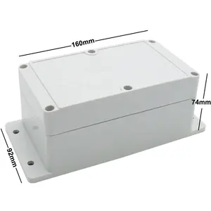 IP65 Abs Plastic Waterdichte Behuizing Elektrische Industrie Waterdichte Junction Box Met Oor 160x92x74mm