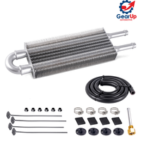 Accessoires de modification automobile argentés à 2 rangées : Condenseur de type tuyau pour climatisation, Refroidisseur/radiateur d'huile de type tube