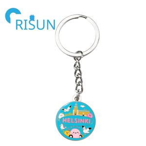 LLavero de Metal de Finlandia, Helsinki, recuerdo de viaje, llavero personalizado con Bandera de País finlandés, llavero con mapa, llavero esmaltado de Finlandia, regalo - Product Image 6
