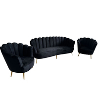 Juego de Sofás de Tela Rosa de Lujo para Sala de Espera, Muebles Modernos para Salón de Belleza, Sofá para Sala de Estar en Venta