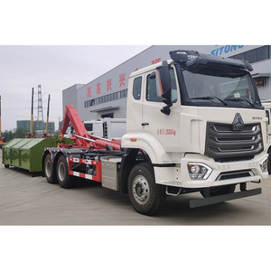 HOWO รถเทรลเลอร์ยกแขนตะขอ6x4 4x2 20ตัน25ตันรถบรรทุกขยะปรับแต่งได้ - Product Image 4