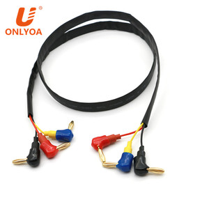 Tùy chỉnh thực hiện 4mm góc chuối cắm 90 độ khuỷu tay âm thanh cắm đồng mạ vàng kết nối dây L loại loa Jack kết nối - Product Image 4