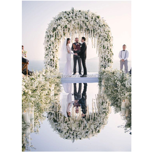 Lustro Argento Specchio Corridoio <span class=keywords><strong>Tappeto</strong></span> Runner Per La Cerimonia Nuziale Romantico Partito Passerella Decorazione - Product Image 1