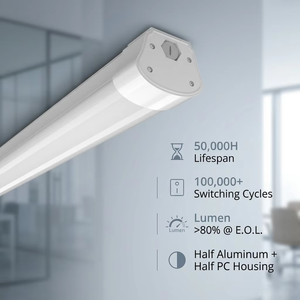 Luminaire LED Tri-Proof 100 pouces 5000K IP67 IK10 pour entrepôt industriel, résistant à la corrosion, avec driver Tridonic Osram BOKE - Product Image 2