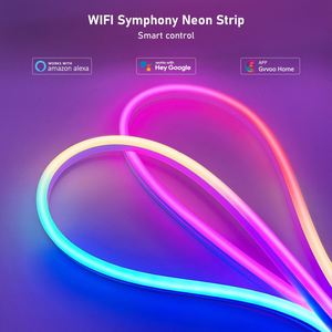 Tira Flexible <span class=keywords><strong>de</strong></span> neón <span class=keywords><strong>de</strong></span> silicona, IP65, 24V, sincronización <span class=keywords><strong>de</strong></span> música, Control <span class=keywords><strong>de</strong></span> voz, RGB, Tuya, inteligente, Wifi, luces <span class=keywords><strong>de</strong></span> neón - Product Image 4