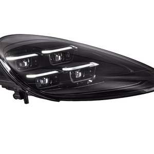 ชุดไฟหน้า Porsche Cayenne ปี 2011-2014 แบบดัดแปลง LED Matrix สีดำ สำหรับการติดตั้งเพิ่มเติมเพื่ออัปเกรด - Product Image 1
