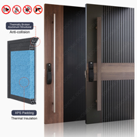 Portes de Sécurité Européennes de Haute Qualité pour Maison, Portes Extérieures à Rupture de Pont Thermique pour Maisons, Porte Blindée Noire pour Maison