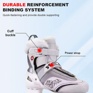 Chaussures de patin à roues alignées ultralégères personnalisées patins de hockey sur glace en tissu de coton semi-doux - Product Image 4