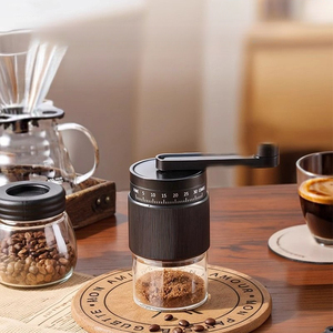 Bán buôn thiết kế mới 35 tốc độ bên ngoài Tay quay bằng thép không gỉ cà phê đậu Mài hiện đại sang trọng di động thân thiện với môi - Product Image 1