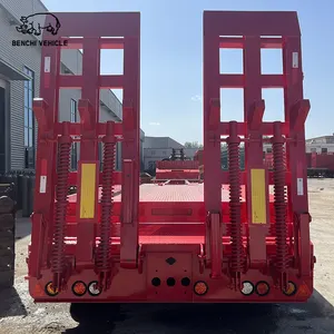 Semirremolque de cama baja extensible de alta calidad, semirremolque de camión Lowboy de 8 ejes para transporte de carga resistente