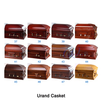 Ataúd de Madera Estilo Americano para Adultos, Directo de Fábrica, con Diseños Personalizables para Entierro Funerario, por Fabricante Chino