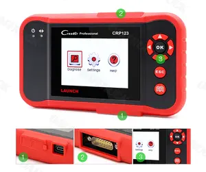 Per il lancio X431 CRP123 OBD2 EOBD Auto Scanner ABS Airbag SRS motore di trasmissione strumento diagnostico per Auto CRP 123 lettore di codici OBDII