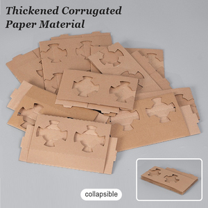 Logo imprimé personnalisé gobelet jetable en <span class=keywords><strong>carton</strong></span> ondulé pour boisson chaude avec couvercle support pour café bulle Boba thé porte-boisson froide - Product Image 5