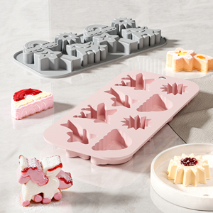 Moule à <span class=keywords><strong>gâteau</strong></span> SILIKOLOVE Factory à 8 cavités, LFGB, platine, antiadhésif, démoulage <span class=keywords><strong>facile</strong></span>, sans BPA, en silicone, pour la <span class=keywords><strong>décoration</strong></span> de gâteaux au mousse - Product Image 6