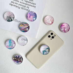 Marble Pattern ABS <b>Universal</b> 360 Rotation Foldable Adhesive Mount Phone Holder <b>Socket</b> Phone Grip for IPhone - Product Image 6