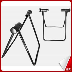 Support de vélo pliable en forme de V, en fer noir, à poser au sol, pour vélos de route et de montagne, prend en charge deux vélos - Product Image 2