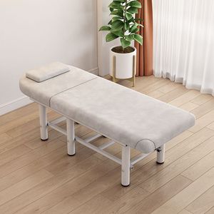 Cama de Belleza - Cama de Masaje Especial para Salones de Belleza con Orificios para Acupuntura, Cuero Sintético, Diseño Moderno, Plegable, con Reposacabezas Integrado - Product Image 3
