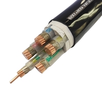 Cable Eléctrico de Control Subterráneo Impermeable de Alto Rendimiento Serie YJV22, XLPE, Cobre, 0.6/1KV 3*120+1*70 PVC