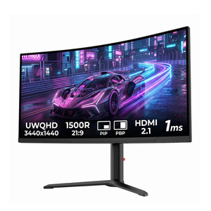 จอเกมมิ่งโค้งขนาด 34 นิ้ว ความละเอียด 3440x1440 UWQHD 165Hz 1ms HDR FreeSync G-Sync อัตราส่วนภาพ 21:9 จอภาพอัลตร้าไวด์สกรีน สำหรับเกมเมอร์พีซี - Product Image 1