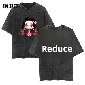 T-shirt Vintage <span class=keywords><strong>Anime</strong></span> in Cotone 100% Lavato a Maniche Corte per <span class=keywords><strong>Coppie</strong></span> Estive - Spedizione Transfrontaliera - Product Image 1