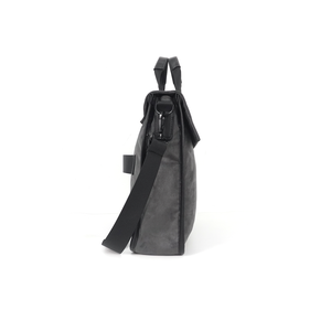 Nueva funda para portátil de negocios con tapa abatible, impermeable, de gamuza, con bolso de mano con cremallera gris oscuro - Product Image 4