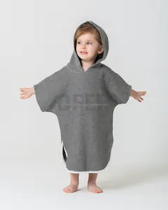 Toalla turca Pestemal con capucha, Poncho de playa y piscina para todos los tamaños, Castillo de algodón, toalla de surfista verde, cambio de ropa para niños adultos