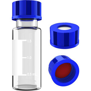 Kit de viales transparentes para HPLC de 2 ml, 9-425, con tapa de rosca abierta y septum de silicona PTFE - Product Image 1