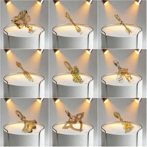 <span class=keywords><strong>Pulsera</strong></span> <span class=keywords><strong>de</strong></span> Plata <span class=keywords><strong>de</strong></span> Ley S925 con Cuentas Hechas a Mano, Diseño <span class=keywords><strong>de</strong></span> Osito Dorado y Mariposa, para Mujer, Venta al Por Mayor Dishini - Product Image 6