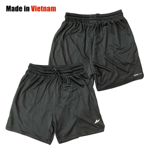 Men's Black Polyester <b>Athletic</b> Shorts Elastic Waist Drawstring Quick Dry Casual Sport Shorts Made in Vietnam - Product Image 1