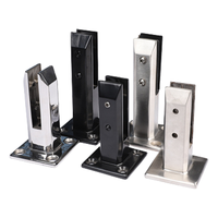 Edelstahl 304 316 Glas-Spigot 2205 Schwarze Glasgeländer-Klemmen Rahmenlose Balustrade Geländer für Pool und Treppe