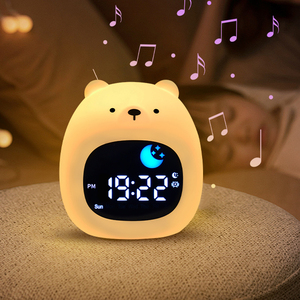 Réveil numérique avec lumière tamisante 2024, réveil <span class=keywords><strong>pour</strong></span> enfants, entraîneur de sommeil avec son musical naturel, lumière LED nocturne - Product Image 6