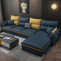 Italien Modernes Hotel Wohnzimmer Gebogenes Sofa Möbel Villa Club Weiß Teddy Erbsen form Luxus Sofa Set