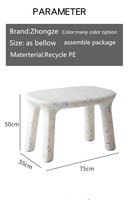Table et chaise en plastique recyclé blanc
