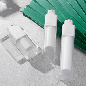 15ml 30ml 50ml Scrub Lotion Vacuum Bottle square Essence Eye Cream Airless Bottle <strong>Spin</strong> Screw Pump Bottle - Product Image 4