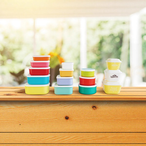 Matryoshka Doll Lunchbox Plastic Bento <b>Box</b> For Kids Microwave Safe Solid Color <b>Stackable</b> Container Set - Product Image 1