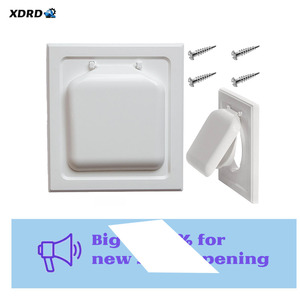Grille d'aération en plastique durable à double porte de 4 pouces pour sèche-linge, salle de bain, résistante, 2,0 mm, anti-insectes, avec serrure à bouton, installation facile - Product Image 1