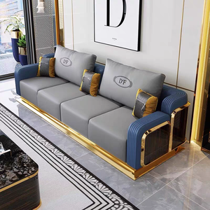 مجموعة أثاث إيطالية فاخرة عصرية راقية من الخشب الصلب مع ملء الإسفنج للفيلات - Product Image 4