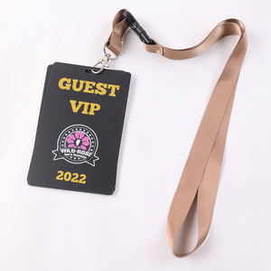 شعار مخصص البوليستر الحبل البني مع هوك للعرض التجاري شارة معرف الموظفين المصنع مباشرة الإفراج السريع ضيف VIP تمرير الحبل - Product Image 1