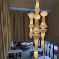 Lustre LED japonais Isamu Xuanzhi Zen Long 120 cm, style Wabi-Sabi artistique, pour villa, escalier, vitrine de magasin de vêtements