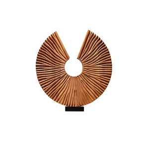 Sculpture moderne personnalisée <span class=keywords><strong>en</strong></span> <span class=keywords><strong>bois</strong></span> résine de fibre de verre métal artisanat hôtel décor maison oeuvre abstraite sculptée art de bureau <span class=keywords><strong>en</strong></span> <span class=keywords><strong>bois</strong></span> - Product Image 3