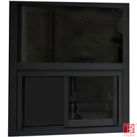 Fenêtre en aluminium moderne EI 60 coupe-feu avec cadre en acier à motif persienne fixe style ouvert pour une utilisation intérieure et extérieure Verre coupe-feu