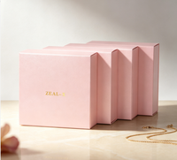 Boîte cadeau en carton recyclé robuste pour bijoux, avec poignée en ruban, forme personnalisable, vente en gros