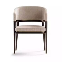JP Nordic Light Chaise de salle à manger en bois de luxe Maison moderne Dossier Accoudoir Restaurant Chaise Accent Chaise Chambre