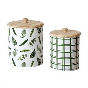 Enamel Printed Rice and Sugar Storage Canister Kitchen Accessories Latest Arrival Amazing Design Food Container Household - Product Image 1