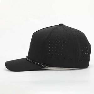 Gorra de Béisbol Deportiva de 5 Paneles con Logotipo Bordado Personalizado al por Mayor, con Orificios Cortados con Láser, Impermeable, Ajustable y de Alta Calidad - Product Image 3