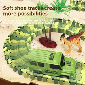 Jouets de piste en plastique flexible, assemblage DIY, voitures électriques sur piste, <span class=keywords><strong>mini</strong></span>-trains, ensembles de pistes, jeux éducatifs, jouets pour garçons, cadeau - Product Image 3