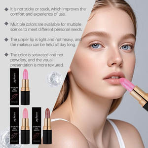 ZEPHOCO Gloss à lèvres imperméable <span class=keywords><strong>rose</strong></span> diamant, hydratant, lissant, riche, facile à enlever, 4G - Product Image 6