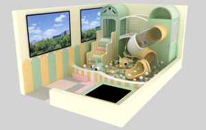 Mini Ticari Kapalı Beyaz ve Pembe Yumuşak Çocuk Oyun Alanı Kaydıraklı Çocuk Oyun Seti Partiler İçin Kapalı Yumuşak Oyun Alanları İçin - Product Image 6